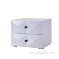 Modern Bedroom Furniture MDF Bedside Table Nightstands with Drawers Case Black White Customized